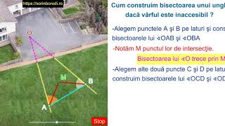 Cum construim bisectoarea unui unghi dacă vârful unghiului este inaccesibil [upl. by Junno]