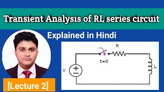 Transient analysis of RL series circuit in Hindi  Network Theory [upl. by Anaz]