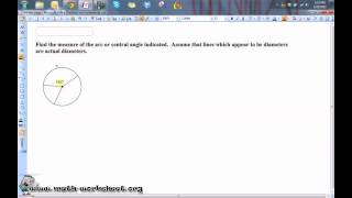 Geometry  Measures of Arcs and Central Angles  Easy [upl. by Gabbie]