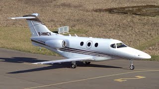 Beechcraft 390 Premier 1A  Lorraine Aviation FHNCY  Takeoff and Landing at Nancy Essey Airport [upl. by Enelyt]