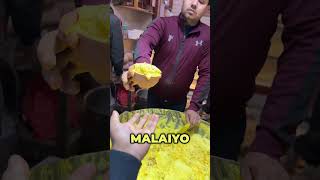 Traditional Dessert Of Varanasi  Malaiyo in the streets of Banaras  MonkVlogs shorts [upl. by Lady]