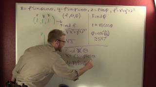 rectangular points to spherical coordinates [upl. by Blackington673]