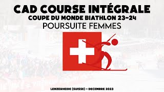 Biathlon  Poursuite Femmes  Lenzerheide Suisse  Coupe du Monde 2324  Replay CAD 16122023 [upl. by Sessilu953]