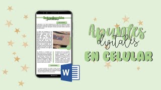 ✨📱 APUNTES BONITOS EN WORD DESDE EL CELULAR ✨📱  APUNTESBONITOSDIG [upl. by Gutow]