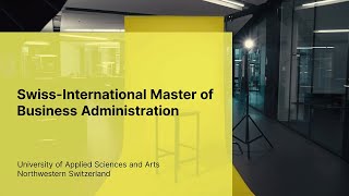 SwissInternational MBA FHNW [upl. by Eissel]