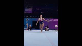 Jessica Gadirova Training Floor at the World Championships 2023 part 1 [upl. by Aitak72]