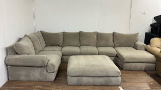 Gray 3Piece Sectional w Ottoman  Used Furniture Stores New Jersey [upl. by Ela]