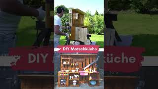 Matschküche selber bauen  DIY Matschtisch  Garten gestalten für Kinder  Outdoor Spielküche bauen [upl. by Acinomad]