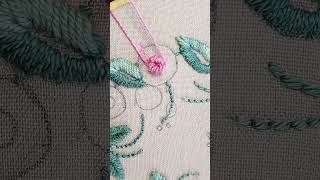 Bullion Knot Rococo Stitch usage in Hand Embroidery  Needlework [upl. by Vick175]