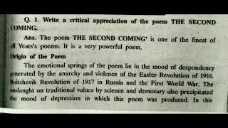 Summary of poem Second Coming by WBYeatsCritical appreciation of poem Second Coming by WBYeats [upl. by Breh390]