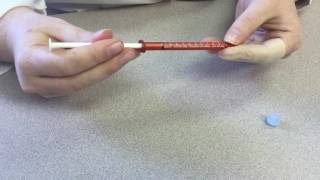 Dispensing 01ml from a 1ml syringe [upl. by Xila592]