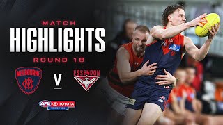 Melbourne v Essendon Highlights  Round 18 2024  AFL [upl. by Zetnauq897]