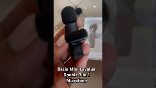 Basix Mini Lavalier Double 3 in 1 Microfone gadgets shortsfeed shorts short youtubeshorts [upl. by Eenet]