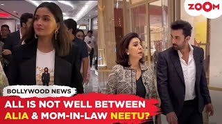 Alia Bhatts BEHAVIOUR around Ranbir Kapoors mom Neetu at Animal screening SPARKS controversy [upl. by Ataymik829]