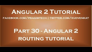 Angular 2 routing tutorial [upl. by Potter]