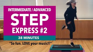 KATS STEP AEROBICS  Intermediate  Advanced Home Workout 38 MIN [upl. by Emiline]