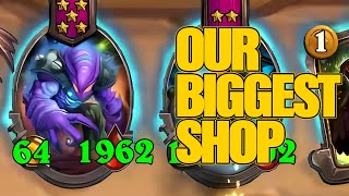 Getting Our Shop to Almost 2k HP  Dogdog Hearthstone Battlegrounds [upl. by Plerre624]