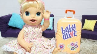 BABY ALIVE HORA DE COMER MOSTRANDO MALA DA CRECHE COM MATERIAS DA ESCOLA [upl. by Dorolice]