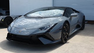 Lamborghini Huracan Tecnica  Grigio Telesto  Full XPEL PPF  Black Roof  Veloce Autoworks  4K [upl. by Edie]