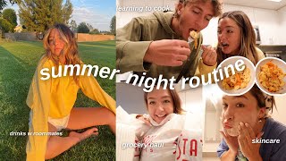 summer night routine grocery haul learning how to cook hanging out with our roommates amp more ⋒ [upl. by Leugar]