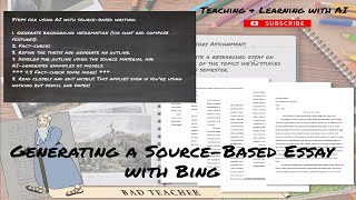 Generating a SourceBased Essay with Bing AI [upl. by Sherilyn773]