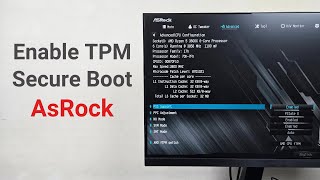 How to Enable TPM Secure Boot amp Disable CSM on AsRock Motherboard [upl. by Auhsej]