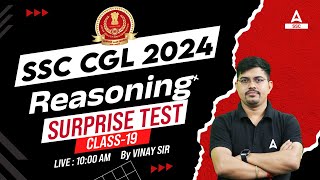 SSC CGL 2024  SSC CGL Reasoning Classes By Vinay Tiwari  SSC CGL Reasoning Previous Year Papers 19 [upl. by Ailadgim]