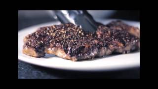 Destination Food Chef James Barnes Steak au Poivre in Australian AUSfonte cast iron Sauteuse [upl. by Rizas]