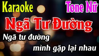 Ngã Tư Đường Karaoke Tone Nữ Karaoke Lâm Organ  Beat Mới [upl. by Miller]