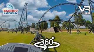 360° HYPERION onride POV  The ultimate adrenaline rush  Energylandia Epic Roller Coasters VR [upl. by Kizzie]