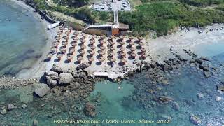 FisherMan Restaurant  beach Durrës Albania 2022 4K60fps Parrot Anafi [upl. by Aihsila320]