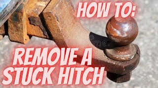 How to Remove a Rusted Receiver Hitch Tech Tip Heat is Your Friend [upl. by Maleeny]