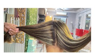 Easy method of highlightinghair streaking step by step [upl. by Chauncey545]