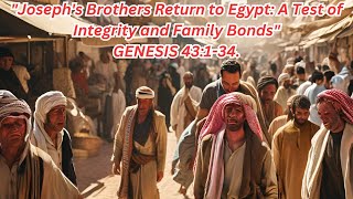 quotJosephs Brothers Return to Egypt A Test of Integrity and Family Bondsquot GENESIS 43134ytshorts [upl. by Allsopp785]