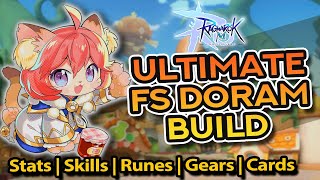 DORAM ULTIMATE SUPPORT BUILD GUIDE  Stats Skills Runes Gears Cards and MORE [upl. by Naihr]