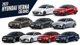 2023 Hyundai Verna  All Color Options  Images  AUTOBICS [upl. by Atteuqaj748]