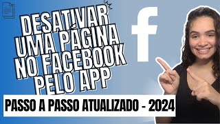 Como Desativar Pagina do Facebook [upl. by Lynden]