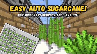 How to Build a SUPER Efficient Sugarcane Farm in Minecraft 121 Bedrock amp Java [upl. by Abott]