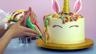 How to make a UNICORN CAKE recipe [upl. by Caras]