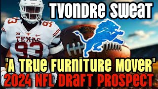 Detroit Lions Draft News 2024 NFL DRAFT Prospect DT TVondre Sweat [upl. by Jedediah322]