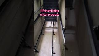 Lift installation under progress  elevator installation technique  elevator shorts yt [upl. by Lalage256]