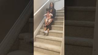 When she was 2 she did the staircase slide now an auntie shes doing it again with nieces❤️ [upl. by Naot]