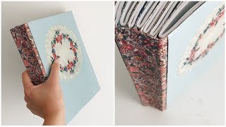 How to make an easy no sew journal  step by step tutorial  DIY [upl. by Furey788]