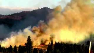 Omak Fire Day One  Paschal Sherman Indian School St Marys Mission area [upl. by Atteuqcaj]