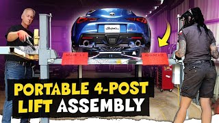 Advantage Portable 4Post Lift StepByStep Assembly Features amp Benefits Plus Tonys pro tips [upl. by Alida991]