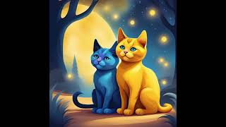 TALE 2  YELLOW AND BLUE CATS  PART 1  VIDEOFREE MUSIC  EDUCATIONAL CHILDRENS SONGS [upl. by Barvick769]