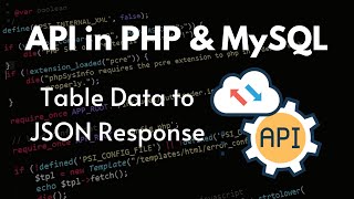 Create a Simple API In PHP with MySQL Database [upl. by Eyllom]