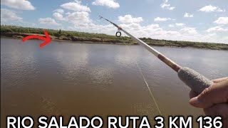 FUIMOS A CONOCER EL RIO SALADO X RUTA 3 dos días de pesca 🎣 mira como nos fuelaguna de monte [upl. by Assir973]