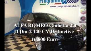 Programma Auto Piacenza  ALFA ROMEO Giulietta 20 JTDm2 140 CV Distinctive [upl. by Arikahs]