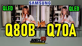 SAMSUNG Q80B vs Q70A Panel ADS vs Panel VA Smart TVs QLED 4K con HDMI 21 [upl. by Irbua]